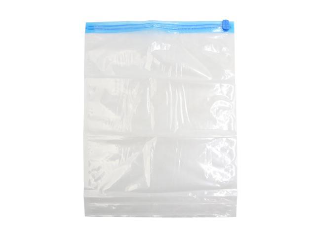 Clear Blue Size S Vacuum Seal Compression Roll-up Storage Bag Space Saver Organizer for Travel Household