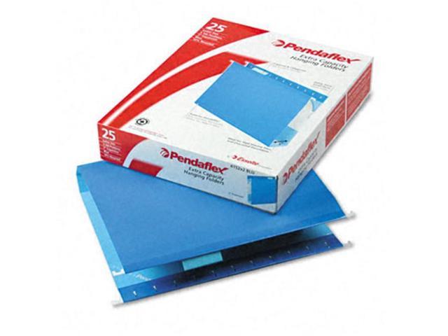 Pendaflex Reinforced 2" Extra Capacity Hanging Folders 1/5 Tab Letter Blue 25 