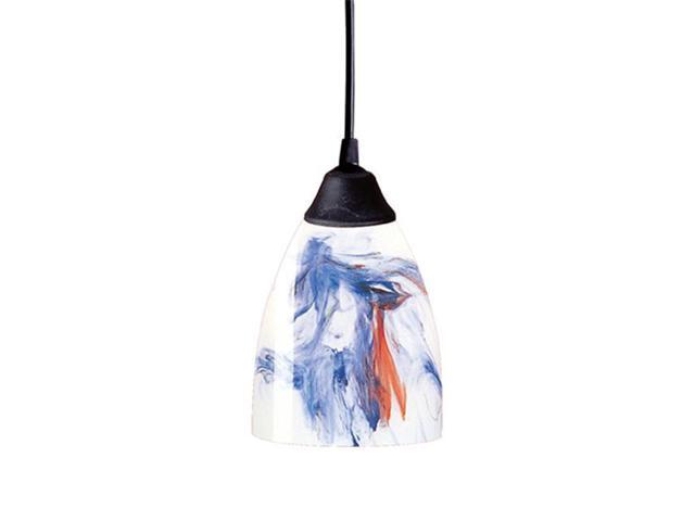 Elk Lights 406-1MT 1 Light Pendant In Dark Rust And Mountain Glass