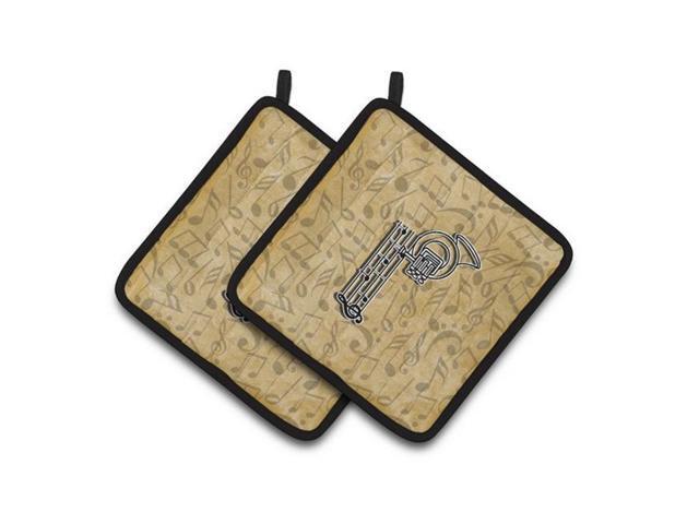 Carolines Treasures CJ2004-PPTHD Letter P Musical Instrument Alphabet Pair of Pot Holders 75 x 3 x 75 in