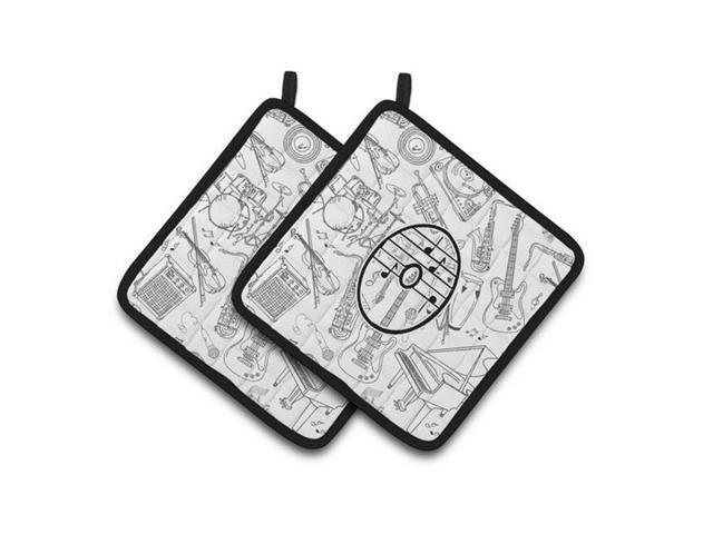 Carolines Treasures CJ2007-OPTHD Letter O Musical Note Letters Pair of Pot Holders 75 x 3 x 75 in