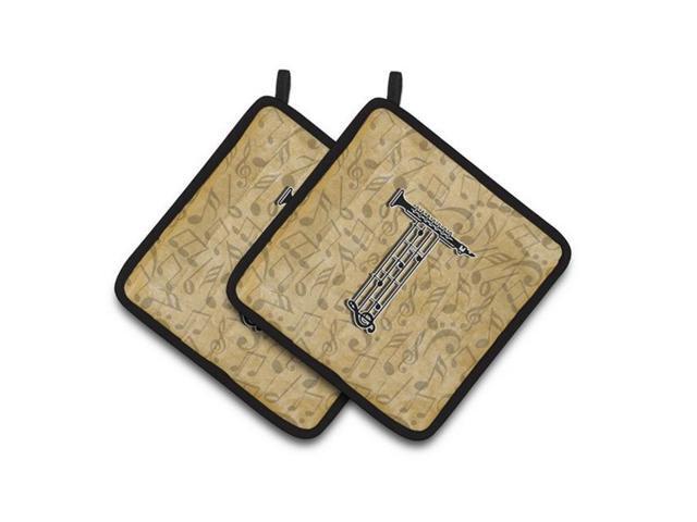 Carolines Treasures CJ2004-TPTHD Letter T Musical Instrument Alphabet Pair of Pot Holders 75 x 3 x 75 in