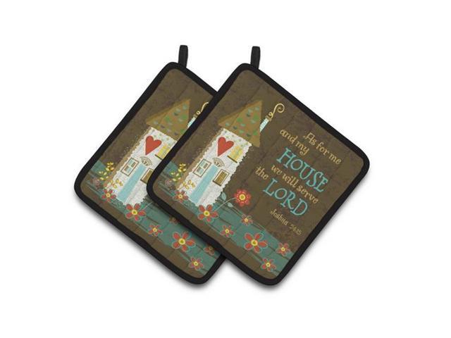 Carolines Treasures VHA3005PTHD As for Me & My House Pair of Pot Holders 75 x 3 x 75 in