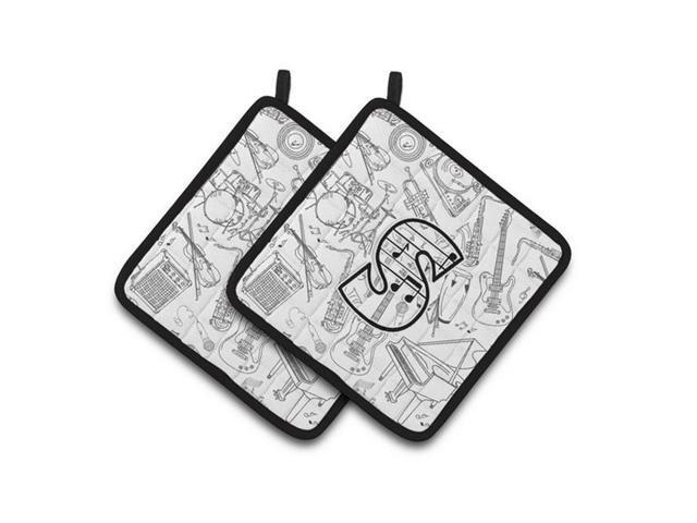 Carolines Treasures CJ2007-SPTHD Letter S Musical Note Letters Pair of Pot Holders 75 x 3 x 75 in