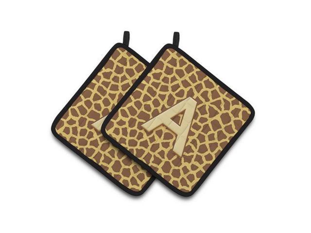 Carolines Treasures CJ1025-APTHD Letter A Monogram - Griaffe Pair of Pot Holders 75 x 3 x 75 in