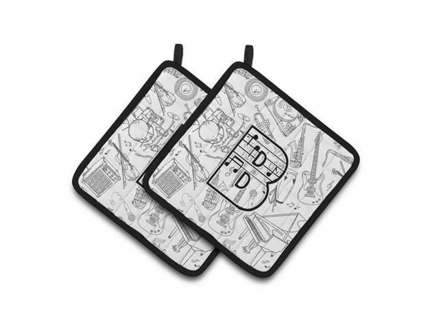 Carolines Treasures CJ2007-BPTHD Letter B Musical Note Letters Pair of Pot Holders 75 x 3 x 75 in