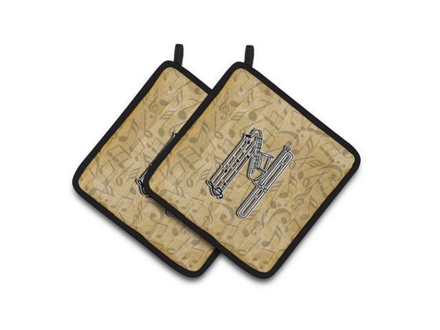 Carolines Treasures CJ2004-NPTHD Letter N Musical Instrument Alphabet Pair of Pot Holders 75 x 3 x 75 in