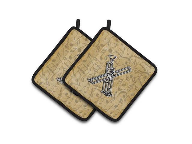 Carolines Treasures CJ2004-XPTHD Letter X Musical Instrument Alphabet Pair of Pot Holders 75 x 3 x 75 in