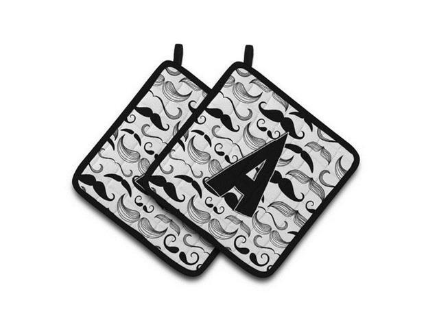 Carolines Treasures CJ2009-APTHD Letter A Moustache Initial Pair of Pot Holders 75 x 3 x 75 in
