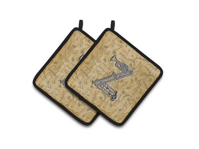 Carolines Treasures CJ2004-ZPTHD Letter Z Musical Instrument Alphabet Pair of Pot Holders 75 x 3 x 75 in