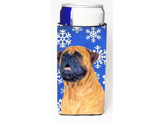 Carolines Treasures SS4658MUK Mastiff Winter Snowflakes Holiday Michelob Ultra bottle sleeves For Slim Cans - 12 oz