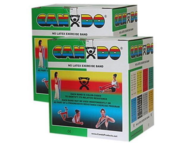 Fabrication Enterprises 10-5653 Cando Twin-Pak Latex-Free Exercise Band Green - 100 yards