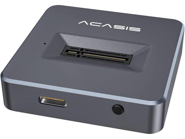 NeweggBusiness - NVME to USB Docking Station,ACASIS M.2 SSD to USB Adapter  Portable External SSD Enclosure for M.2 (M Key) NVMe SSD and (B+M Key)  SATA-Based SSD Compatible with Thunderbolt 4/3