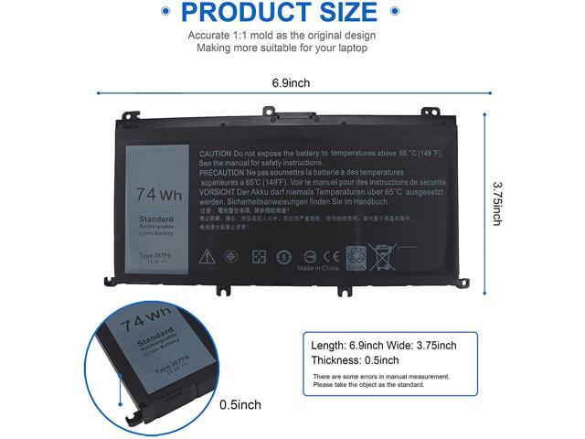 NeweggBusiness - 74Wh Type 357F9 71JF4 Battery for Dell Inspiron 15 7000 Gaming 7559 7567 7557 7566 7759 5576 5577 i7559 i7557 i5577 P57F 15-7559 P65F P65F001 P57F003 INS15PD Laptop, 071jf4 0gfj6 0357F9 Replacement NeweggBusiness - 74Wh Type 357F9 71JF4 Battery for Dell Inspiron 15 7000 Gaming 7559 7567 7557 7566 7759 5576 5577 i7559 i7557 i5577 P57F 15-7559 P65F P65F001 P57F003 INS15PD Laptop, 071jf4 0gfj6 0357F9 Replacement