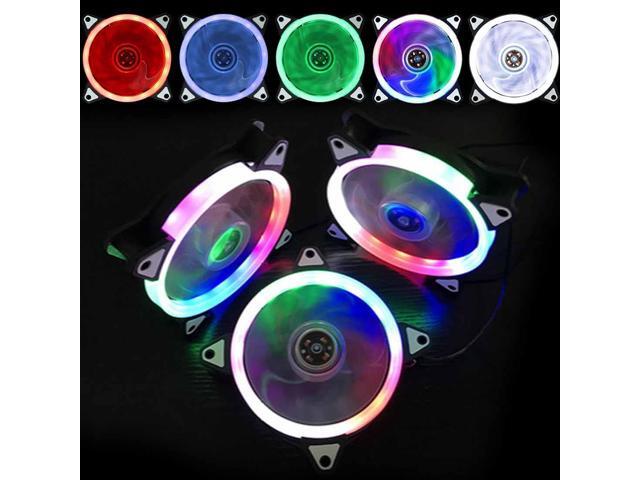 12V Power Supply Fan Computer 120mm LED Monopolar Light Fan Cooler Fan Cool Glare Red Blue Green White Multicolored