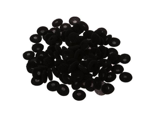 100 Pcs Black Sponge Earbud Headphone Cap Ear Pads Cover Replacement