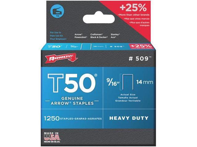 Arrow T50 9/16" Staples 1250 Count