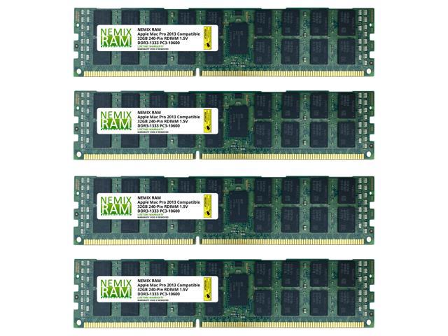 - NEMIX 128GB 4X32GB DDR3 ECC Memory Apple Pro 2013
