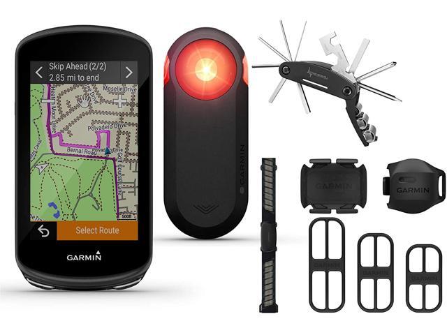Garmin Edge 1030 Plus GPS Cycling Computer with Garmin Varia RTL515 Cycling Rearview Radar with Tail Light and Wearable4U Bike Multi Tool Bundle