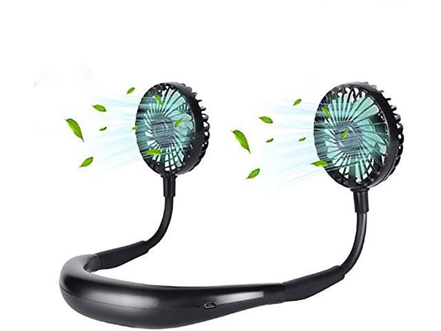 scurry Neck Fan Portable Hands Free Fan USB Rechargeable LED Fans Design Personal Fans Wearable Front Switch Cooler Fan with Dual Wind Head for for