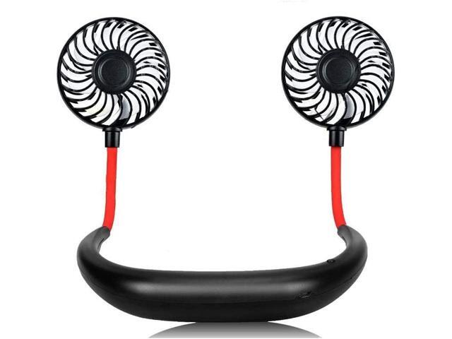 Personal Fan CFONEWX Portable Necklace Fan Rechargeable USB Sports Hand Free Fan Lower Noise Strong Airflow for Camping Office Home Outdoor