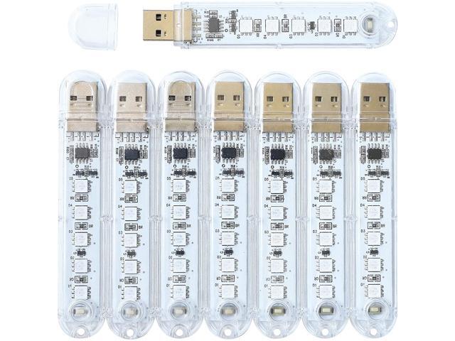 VOKARO USB Led Lamp Camping Night Light for Power Bank PC Laptop (Pack of 8) (Multicolor)