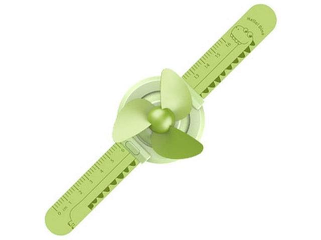 USB Fan Silent Powerful Multifunction Cartoon Ruler USB Watch Fan Adjustable Portable Wrist Mini Fan USB Gadgets Student Children's Cute Small