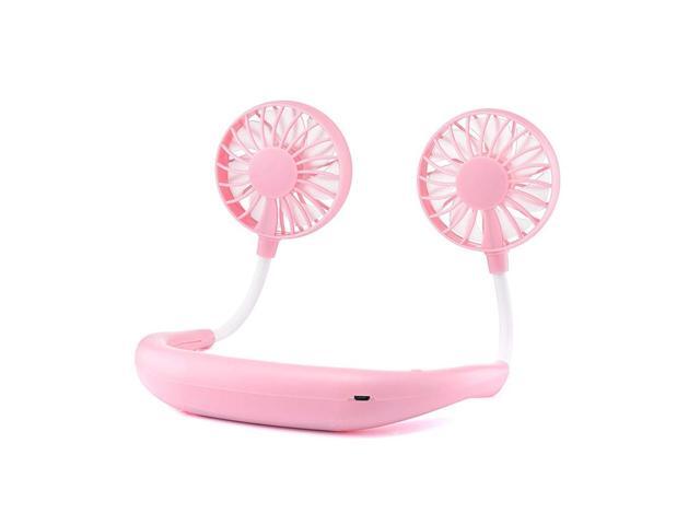 Neckband Fan Portable Hanging Neck Fan Rechargeable USB Fan Hand Free Mini Fan Battery Operated Fan Personal Fan 3 Speed Quiet360° Free
