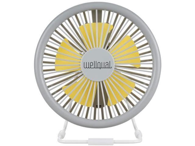 5 inch USB Desk Fan Low Noise Personal Table Mini Desk Color Metal Cooling Fan USB Powered 3 Speeds 360° Rotation Floor Fans Enhance Airflow for