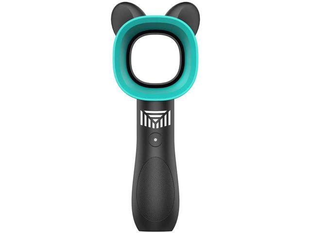 BESPORTBLE Cat Ears Design Summer Portable Handheld Mini Electric Bladeless Fan No Leaf Air Cooling Fan USB Charging (Black) Summer Fan