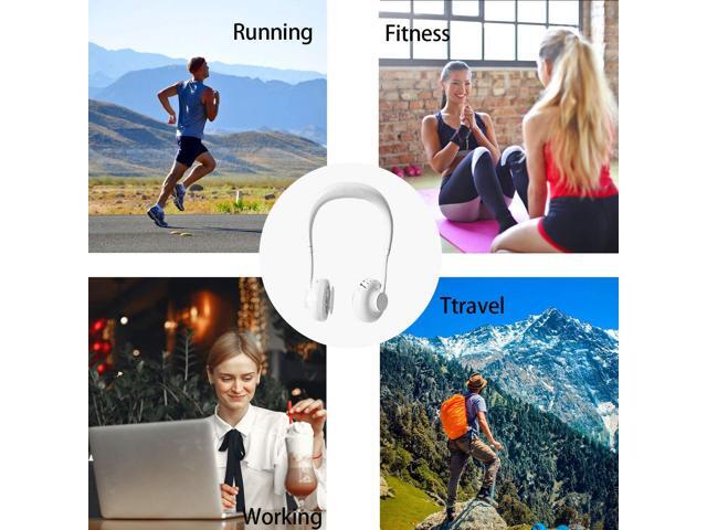 360 degrees adjustable Neck Fan2020 New Upgraded SKEJER Portable Headphone Design Hands Free Fresh the air with 3 Speeds The all-around design