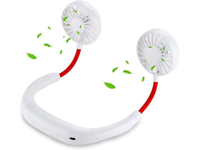Neck Fan Personal Fan Neckband Fan Portable Fan Mini USB Hands Free Wearable Sports Rechargeable Fan 3 Speed 360 Degree Free Rotationadjustable