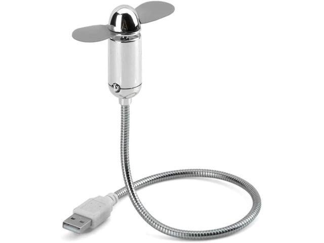 LC Kwn Durable Adjustable USB Gadget Mini Flexible Time LED Clock USB Fan with LED Light Cool Gadget