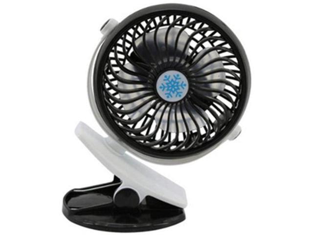 N/C MEESUN Battery Operated Mini Portable Desk Fan Rechargeable USB Powered with Table Clip (Black)
