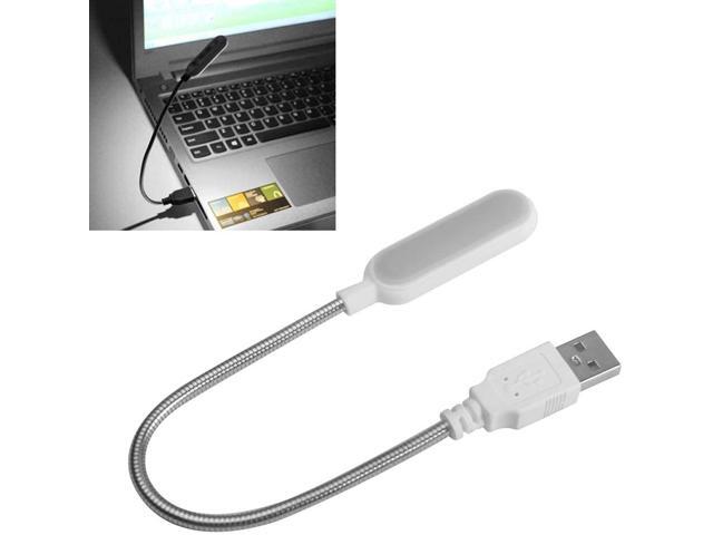 Christmas Light Portable Home USB Reading Learning Lamp Laptop Notebook Mini LED Night Light - Black White Light