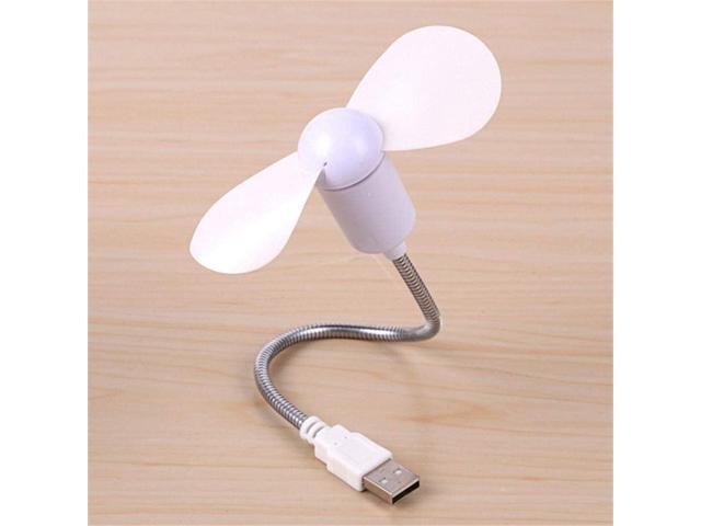 USB Fan Binful Mini Gadget Flexible Cool for Laptop PC Notebook Desktop Computer White