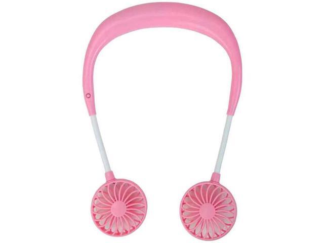 Hands-Free Neckband Fan Hand Free Personal Fan Headphone Design Wearable Portable USB Rechargeable Neckband Mini Fan (3 Speeds 5-10 Working Hours)