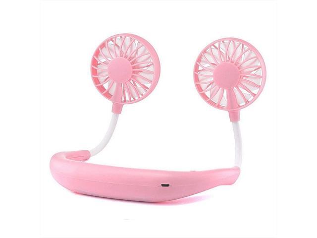 Hand Free Mini Portable Fan Rechargeable Neckband Battery Operated Fan with Long Battery Life2000mAh Battery Powerful Airflow 3 Speeds Quiet