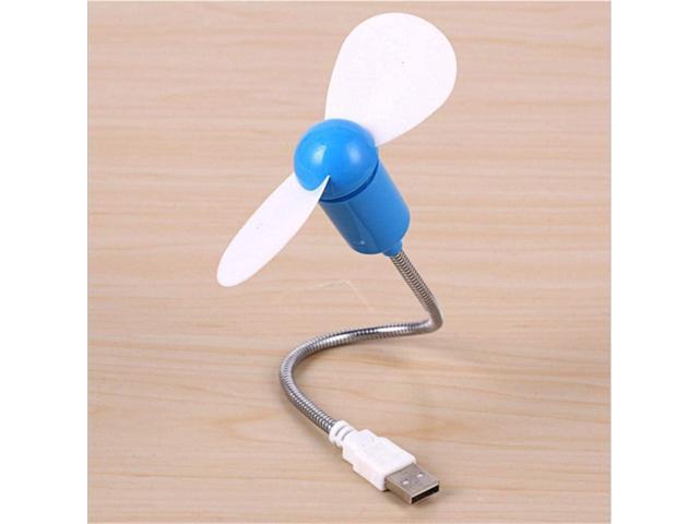 USB Fan Binful Mini Gadget Flexible Cool for Laptop PC Notebook Desktop Computer Blue