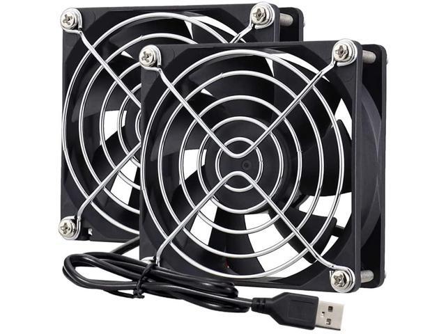 Wathai 80mm x 80mm x 25mm USB Fan 5V for Computer Laptop Router DVR Xbox Cooling 2 Packs