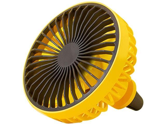 Car Air Vent Fan Auto Cooling Fan with LED Night Light 3 Speed Control Switch USB Car Air Mount Clip Fan for Vehicles Home Office