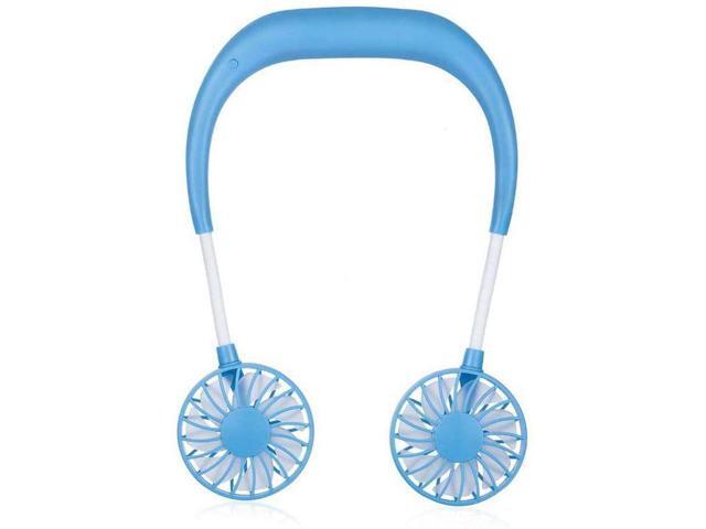 Hands-Free Neckband Fan Hand Free Personal Fan Headphone Design Wearable Portable USB Rechargeable Neckband Mini Fan (3 Speeds 5-10 Working Hours)