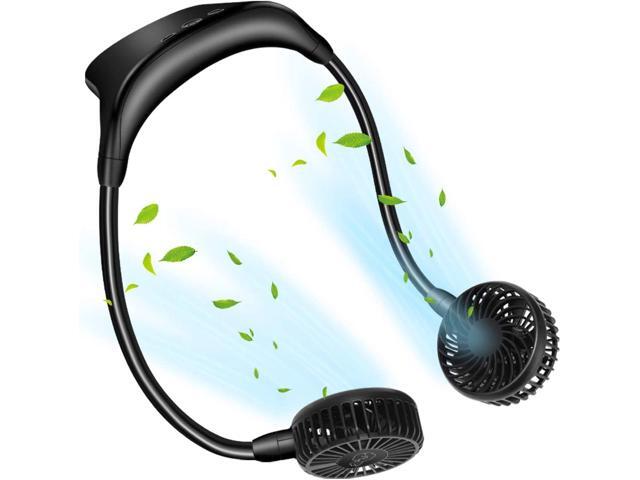 Personal Neck Fan Portable Hand Free Usb Fan Rechargeable Hanging Wearable Neckband Fans 5000mAh Battery Operated Camping Travel Indoor Outdoor
