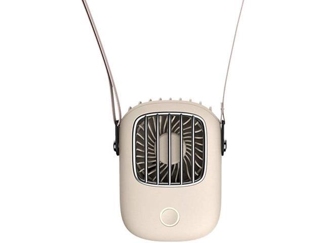 SAYTAY Mini Pocket Fan USB Portable Personal Hanging Noiseness Fan Rechargeable 3 Speed Adjustable Vintage Fan with Lanyard for Home Office Travel