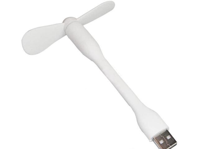 USB Power Cooling Fan Travel Notebook Laptop Keyboard Computer PC Desk Flexible Mini ((1 Piece) White)