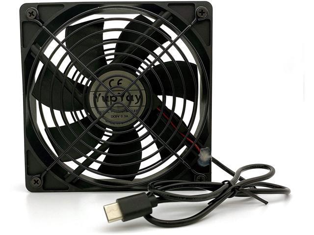 YupYay Quiet 120mm USB C Fan Type C Cooling Fan 5V Blower Compatible for TV Box Projector PS4 Router Laptop Receiver Xbox
