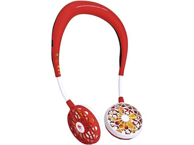 SPICE OF LIFE x Neon Genesis Evangelion Hands-Free Wireless W Fan 2nd Edition - Unit 02 Model - Wearable Neckband Fan Flexible & Portable Design
