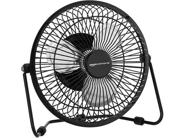 AmazonCommercial 6-Inch Table Fan with Power Adapter and USB Cable