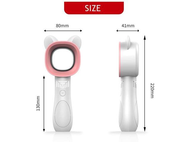 Leafless Mini Handheld Fan USB Rechargeable Lightweight Portable Fan Cute Cat Ear Shape Fan