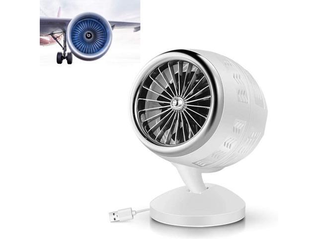 JXILY Portable Personal Fan Double-Blade Turbofan USB Cooler Fan Won't Take Too Much Space Lightweight Easy to Use Aircraft Engine Modeling